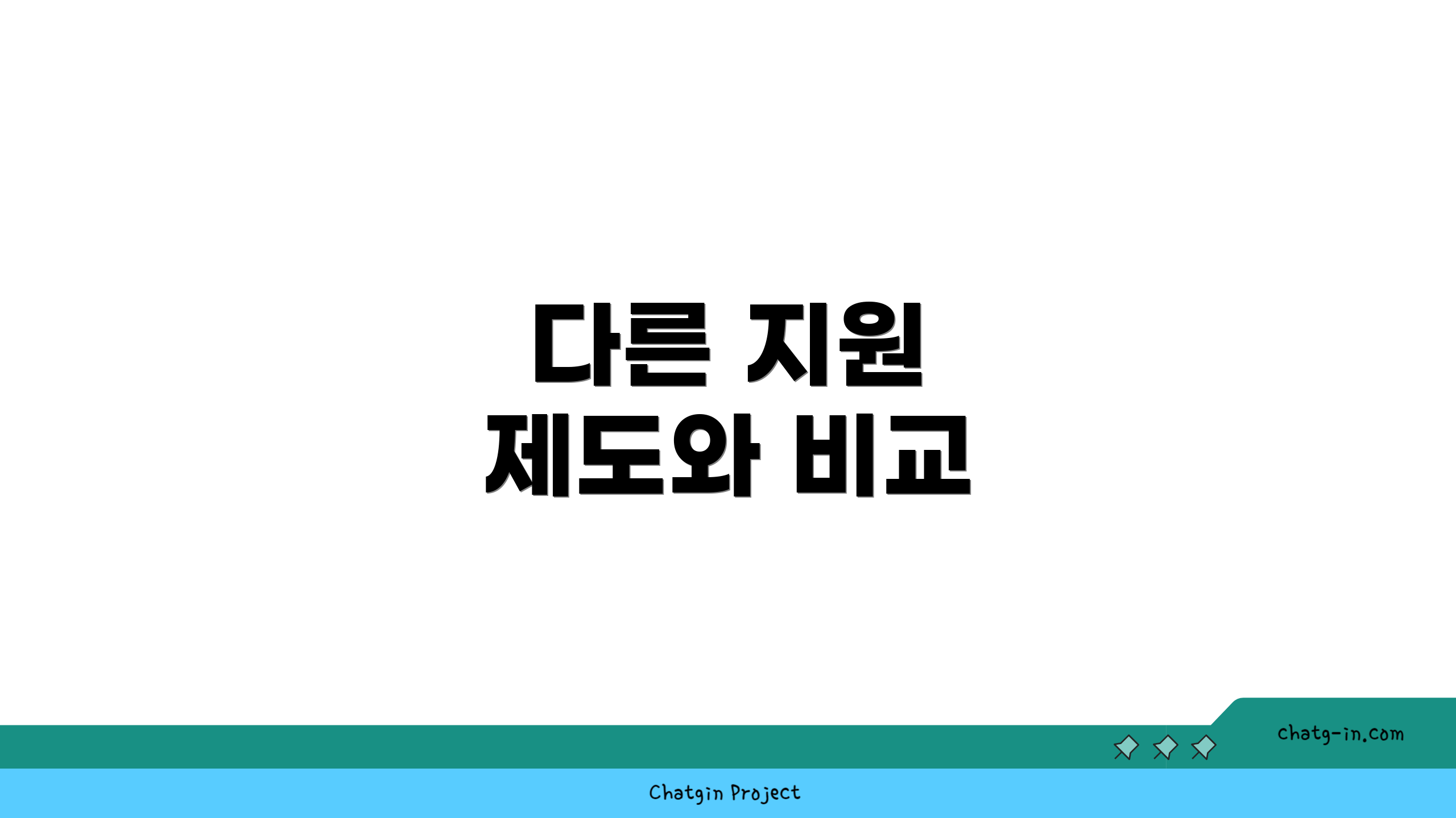 다른 지원 제도와 비교