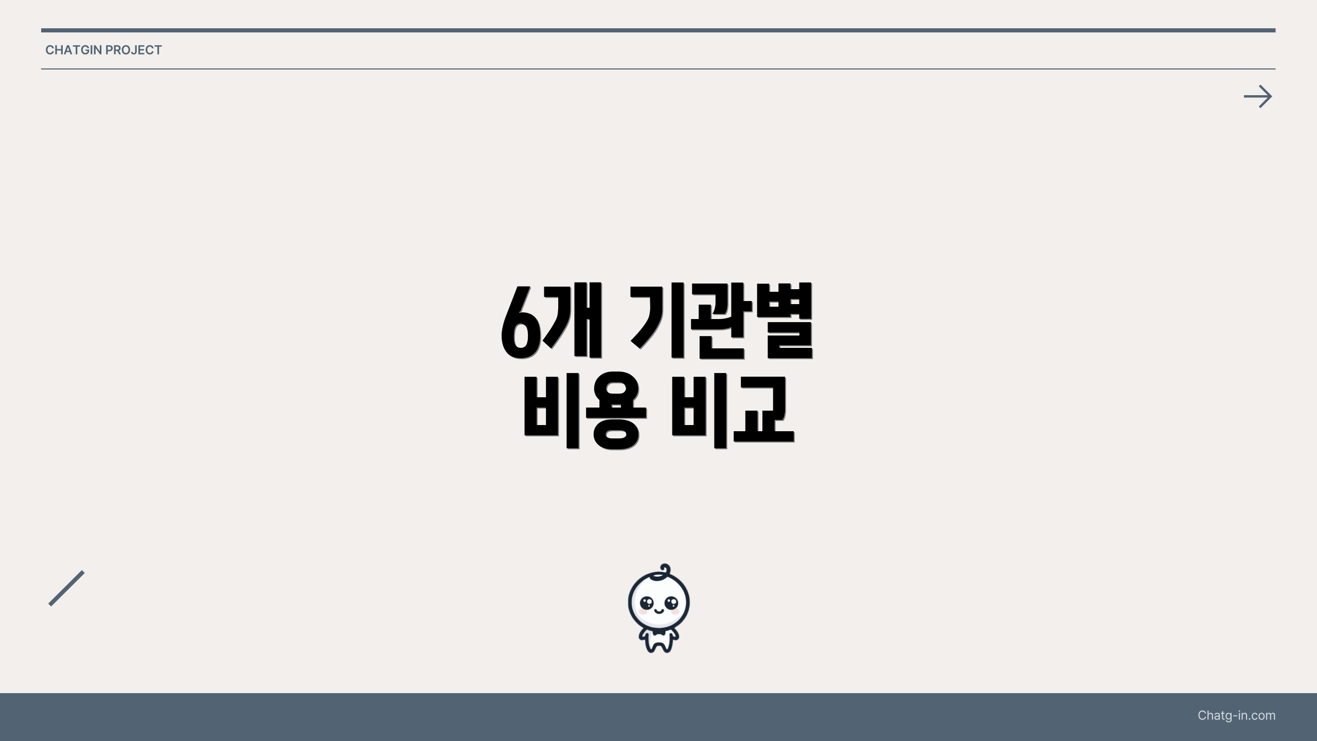 6개 기관별 비용 비교