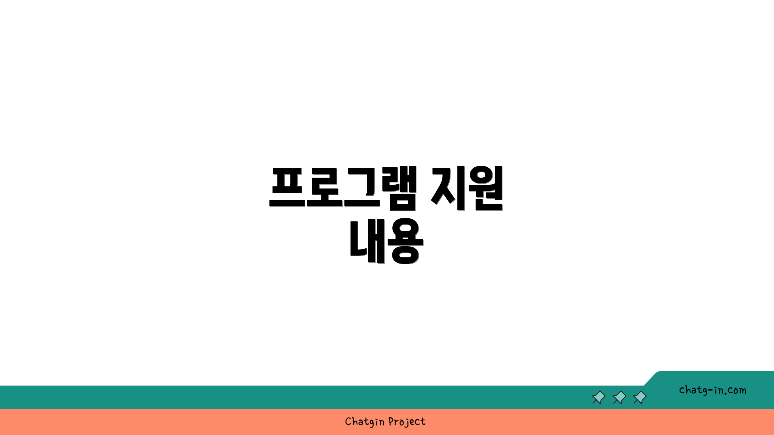 프로그램 지원 내용