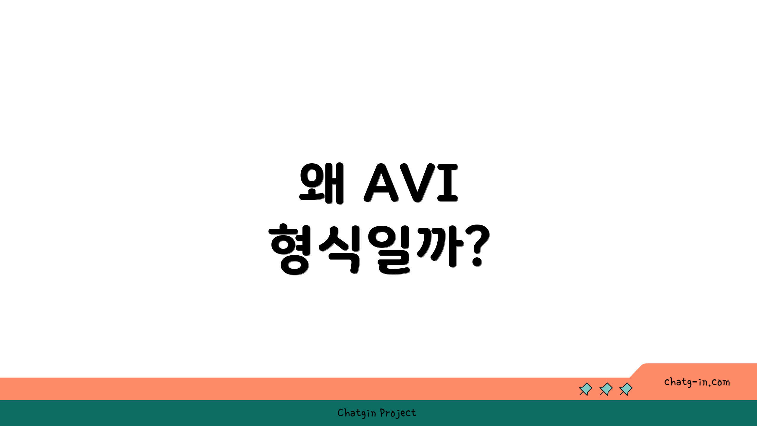 왜 AVI 형식일까?