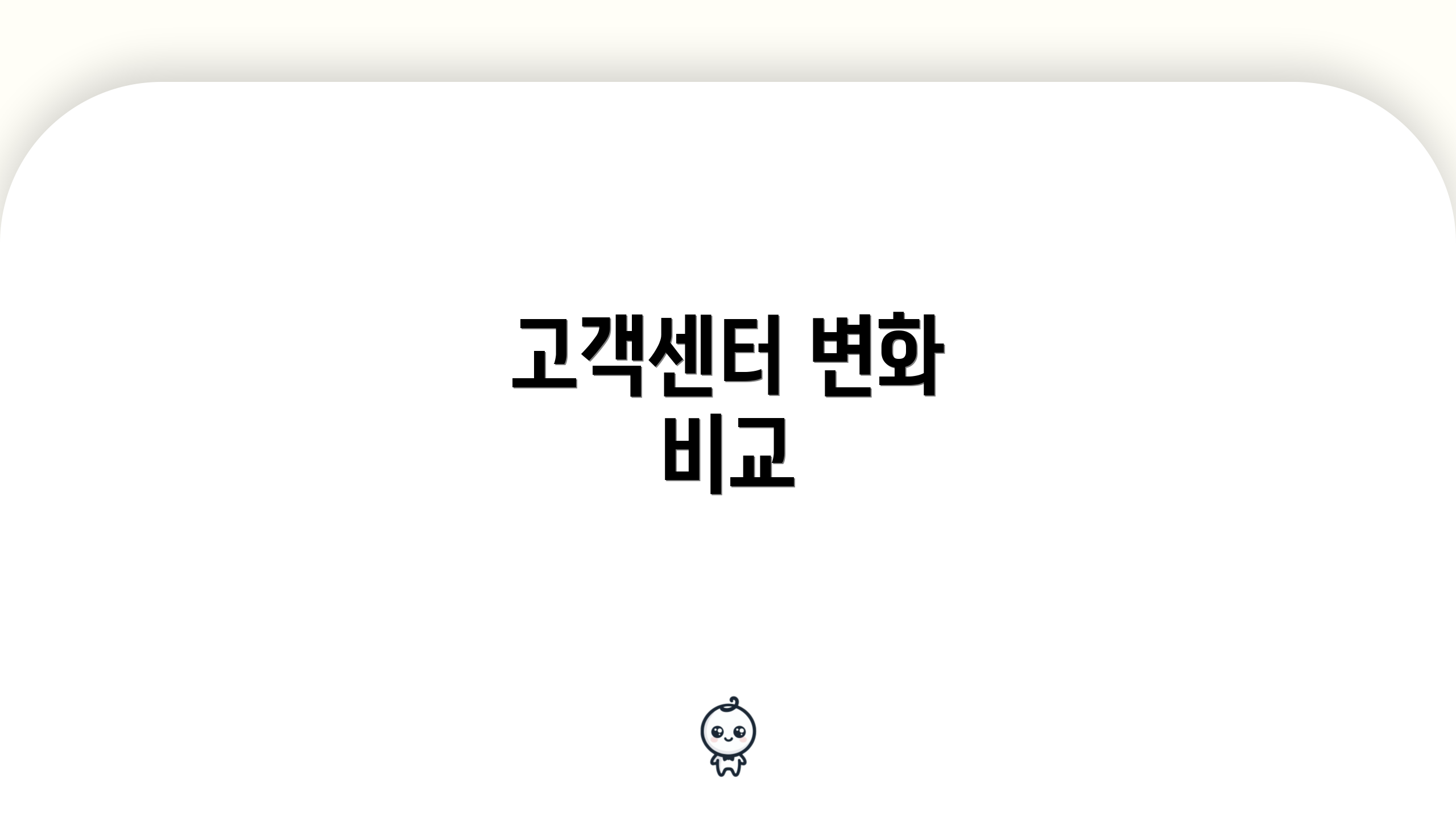 고객센터 변화 비교