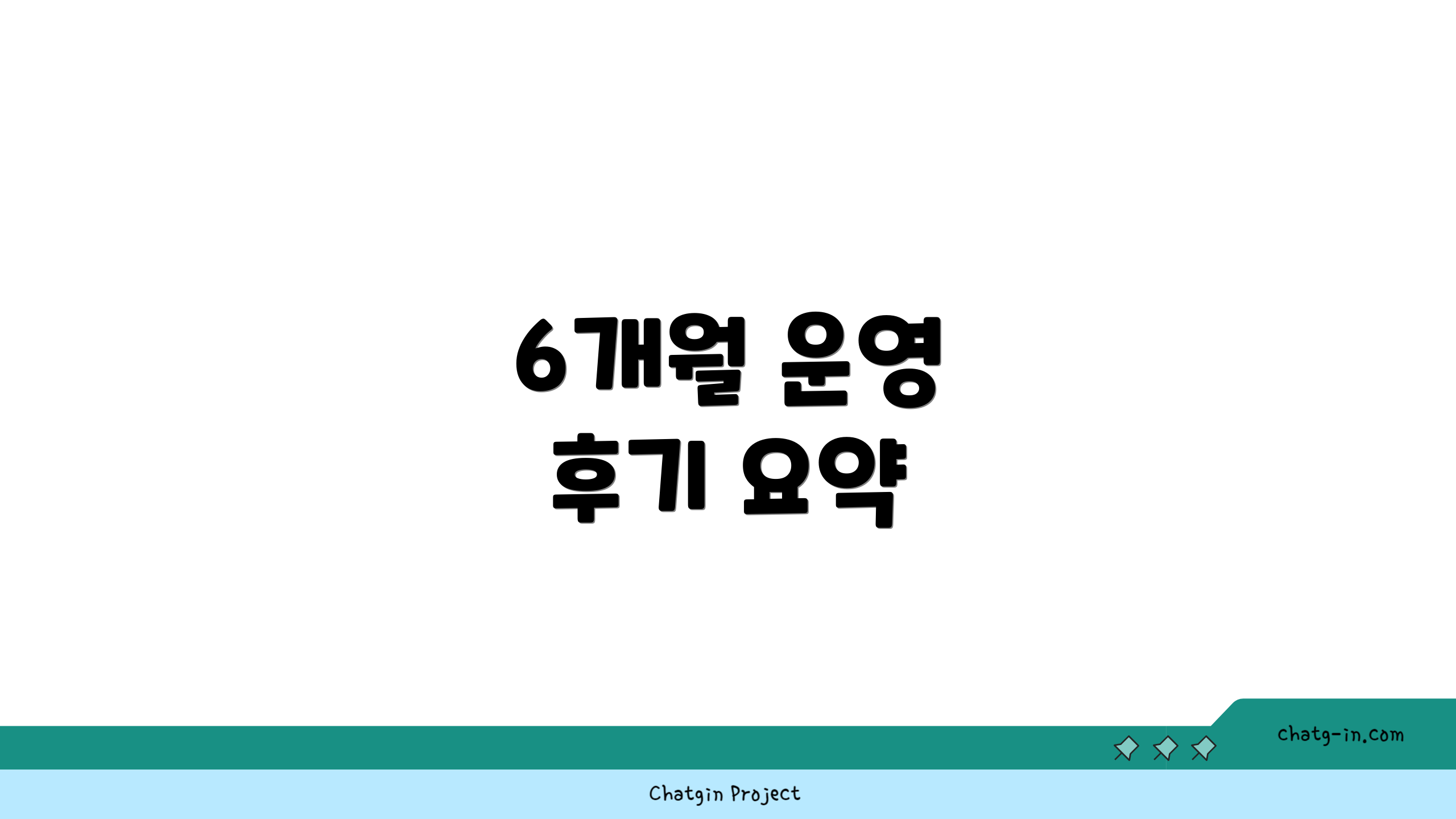 6개월 운영 후기 요약
