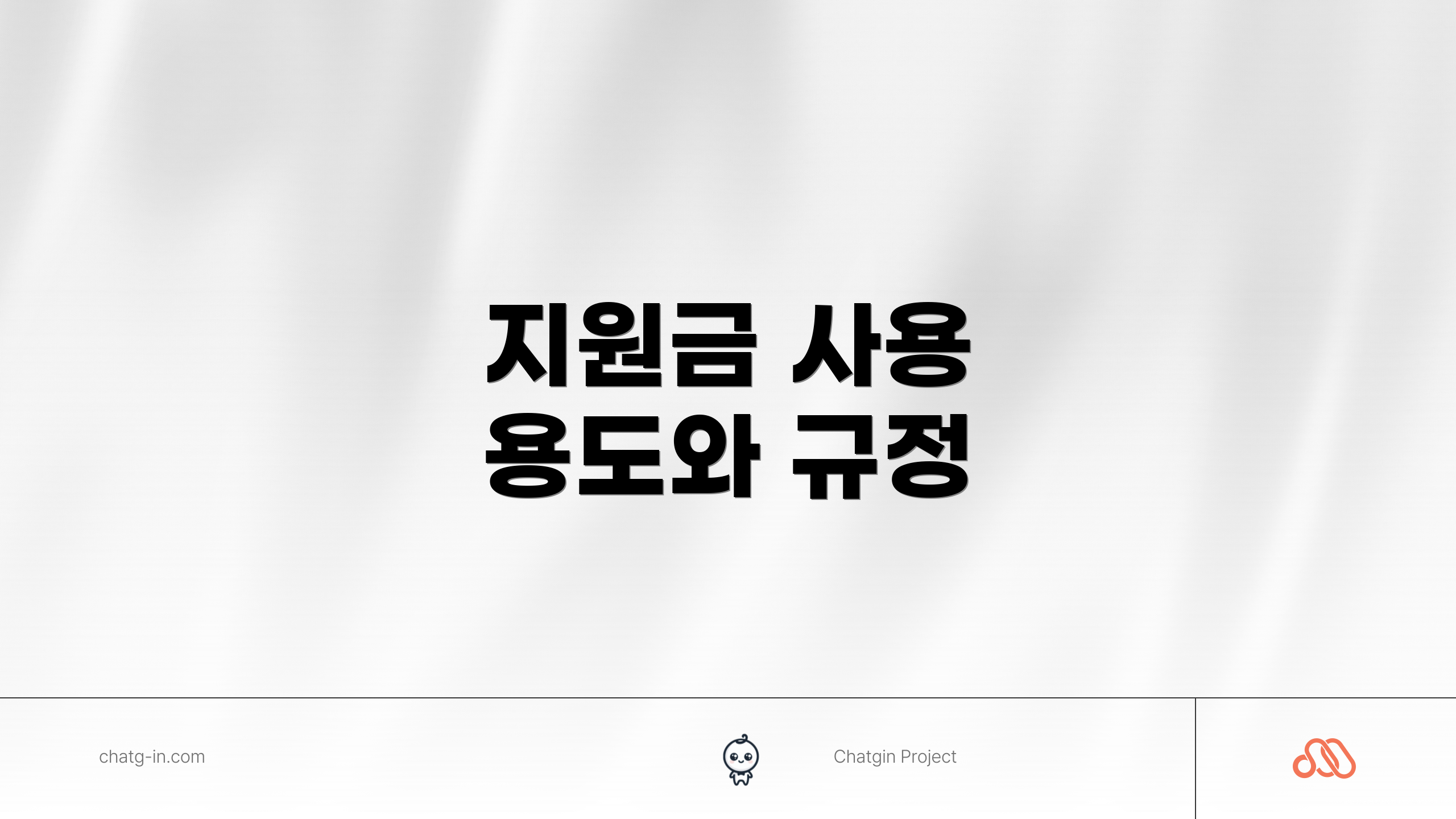 지원금 사용 용도와 규정