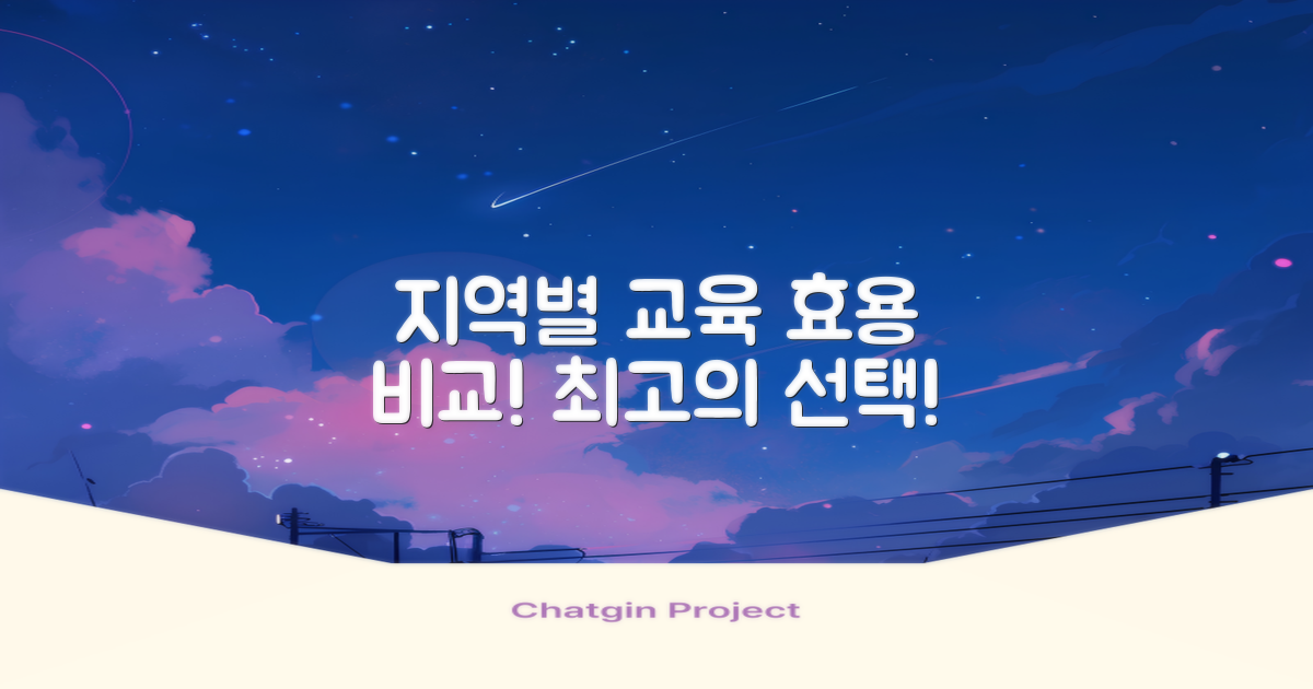 지역별 교육 효용 비교
