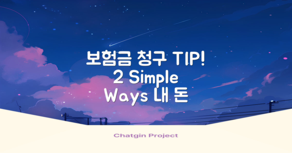 2가지 보험금 청구TIP
