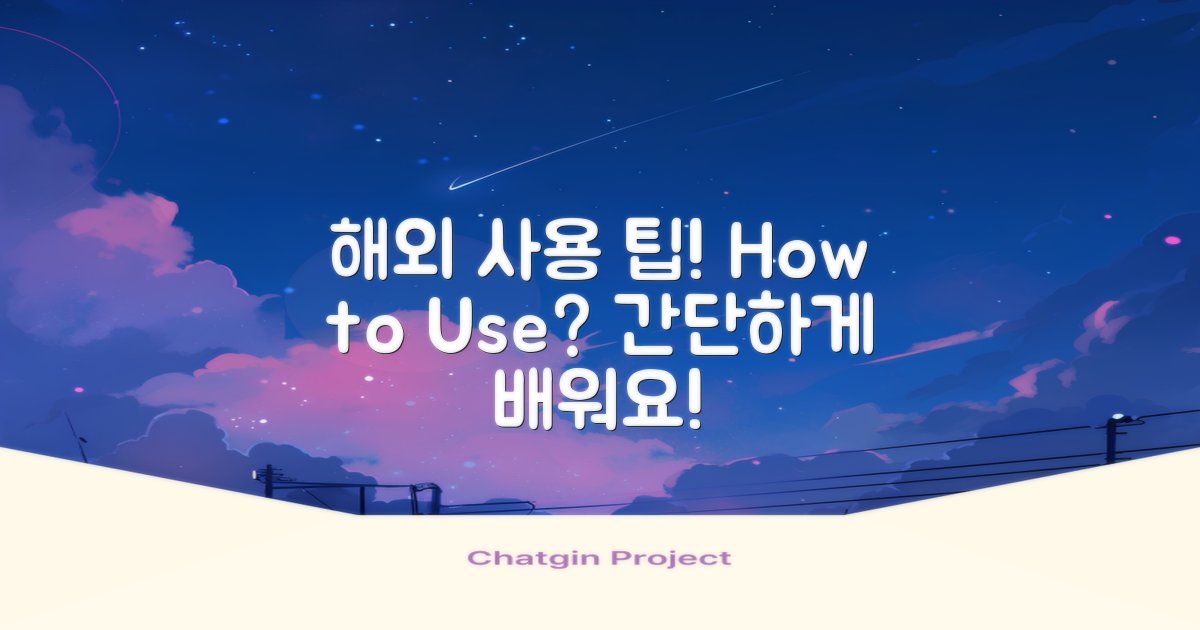 해외에서의 사용 방법은?