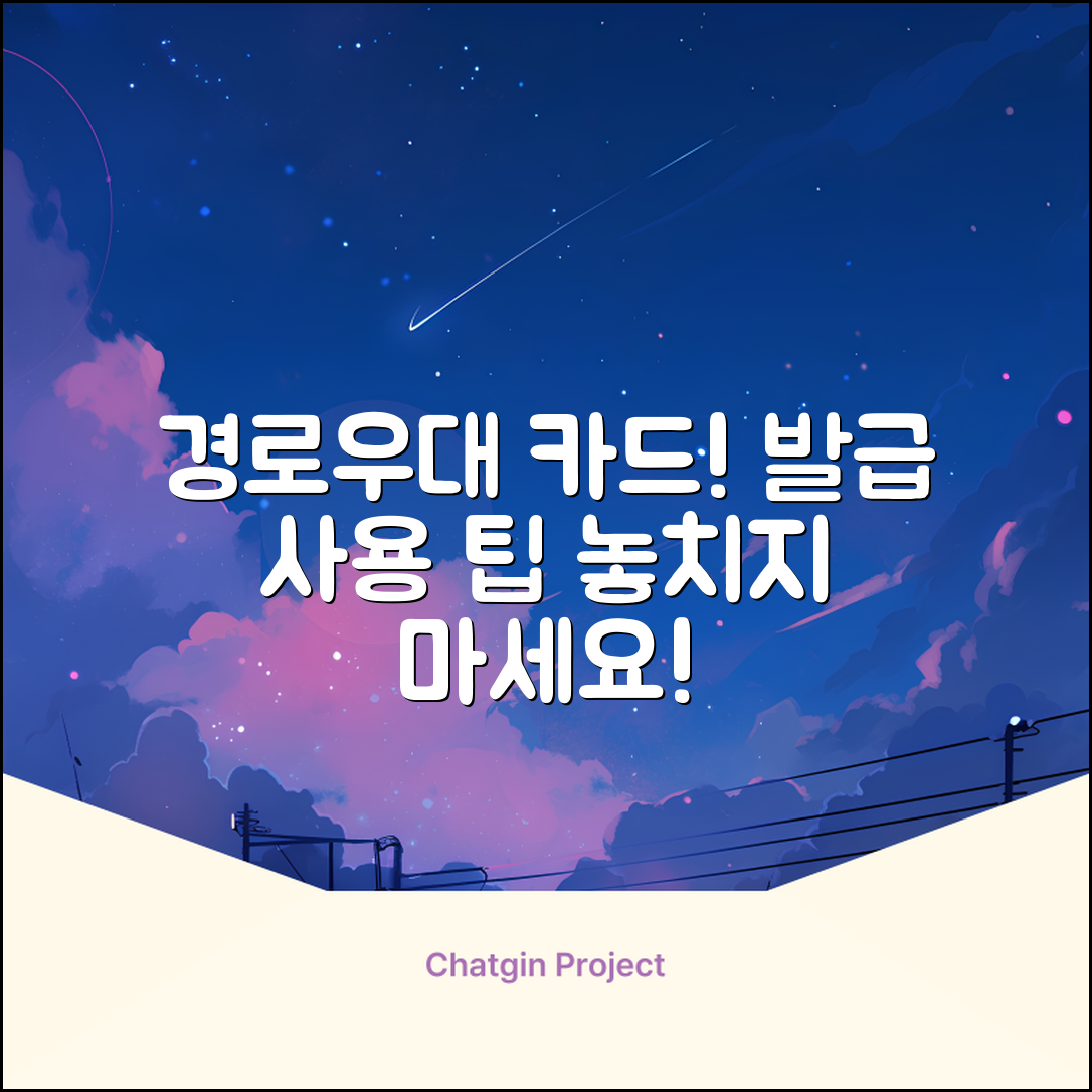 놀라운 경로우대 교통카드 발급법과 사용 팁!