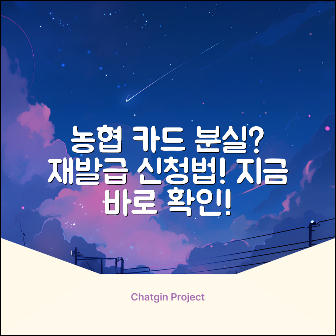 농협 카드 분실 재발급 신청, 어떻게 할까요?