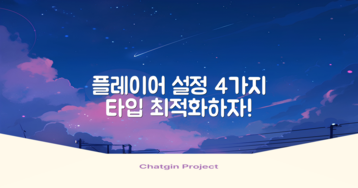 4가지 플레이어 설정