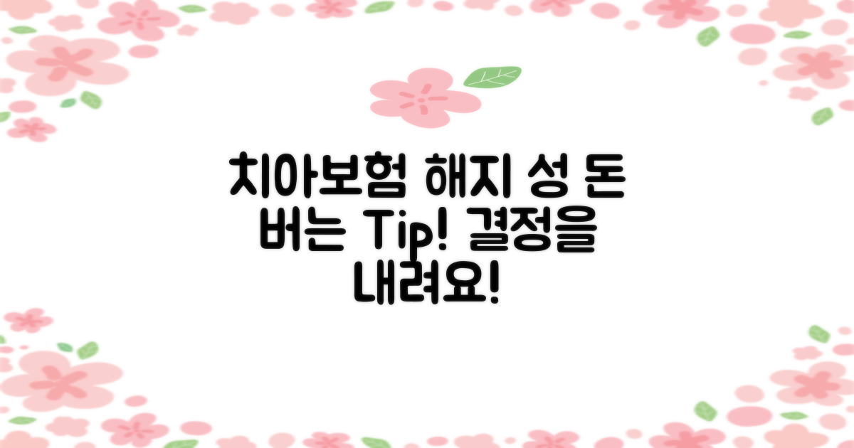 치아보험 해지의 필요성