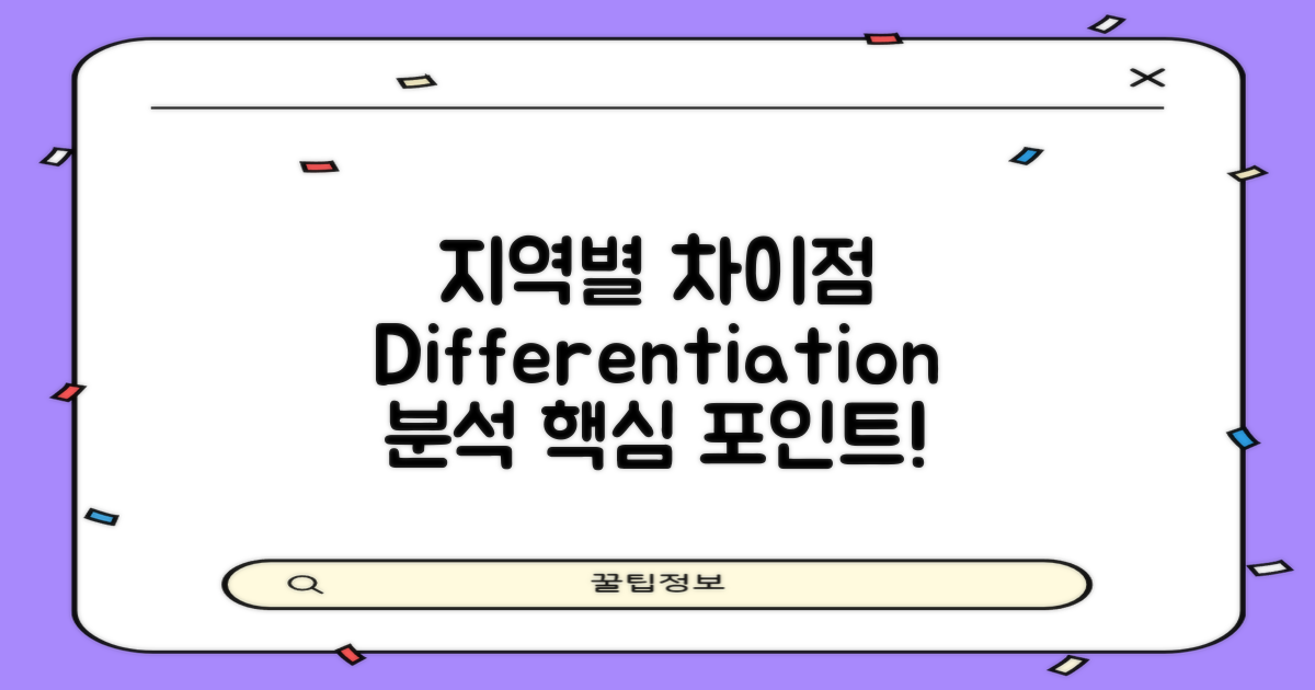 각 지역별 차이점 분석