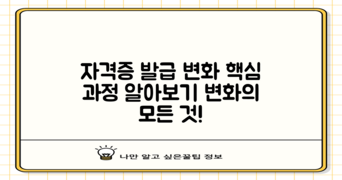 자격증 발급 변화 과정