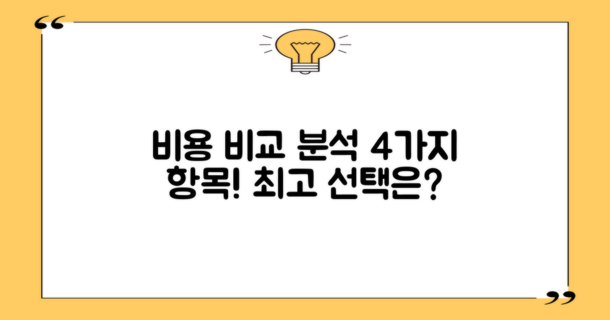 4가지 비용 비교 분석
