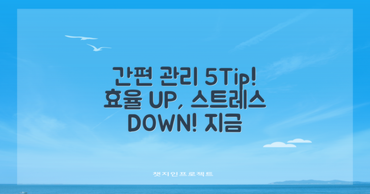 5가지 간편 관리 팁