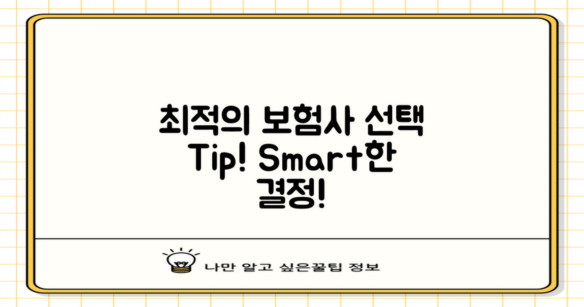 최적의 보험사 선택 팁