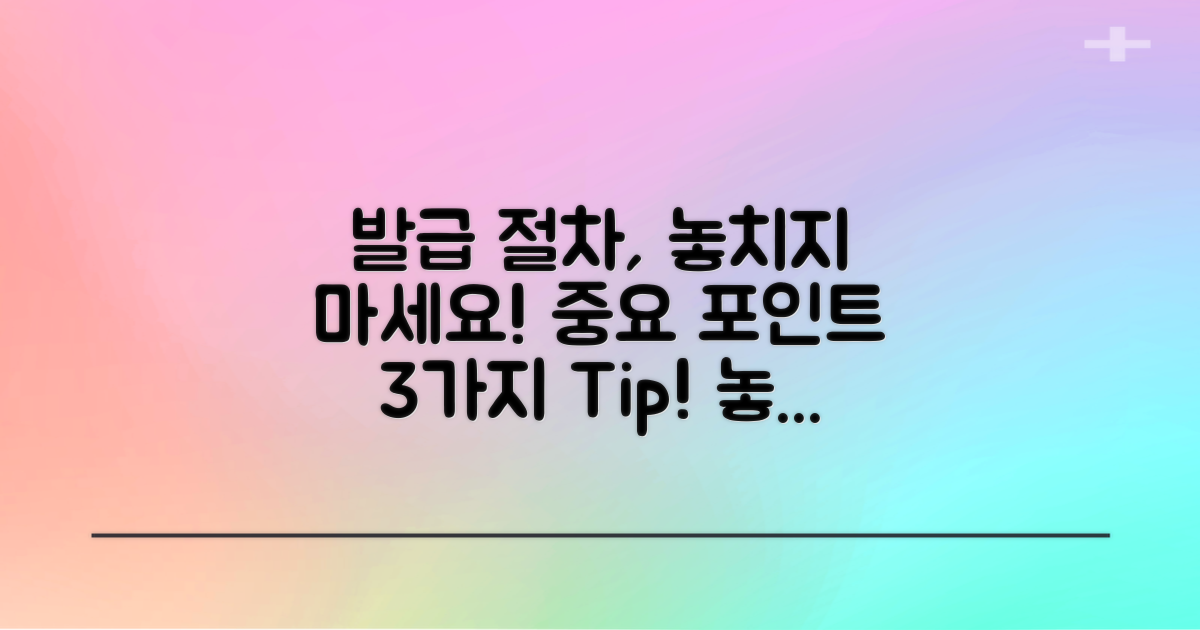 발급 절차에서 놓치기 쉬운 점은?