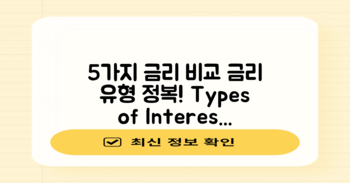 5가지 금리 유형 비교