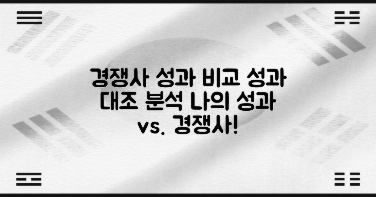 경쟁사와의 성과 대조