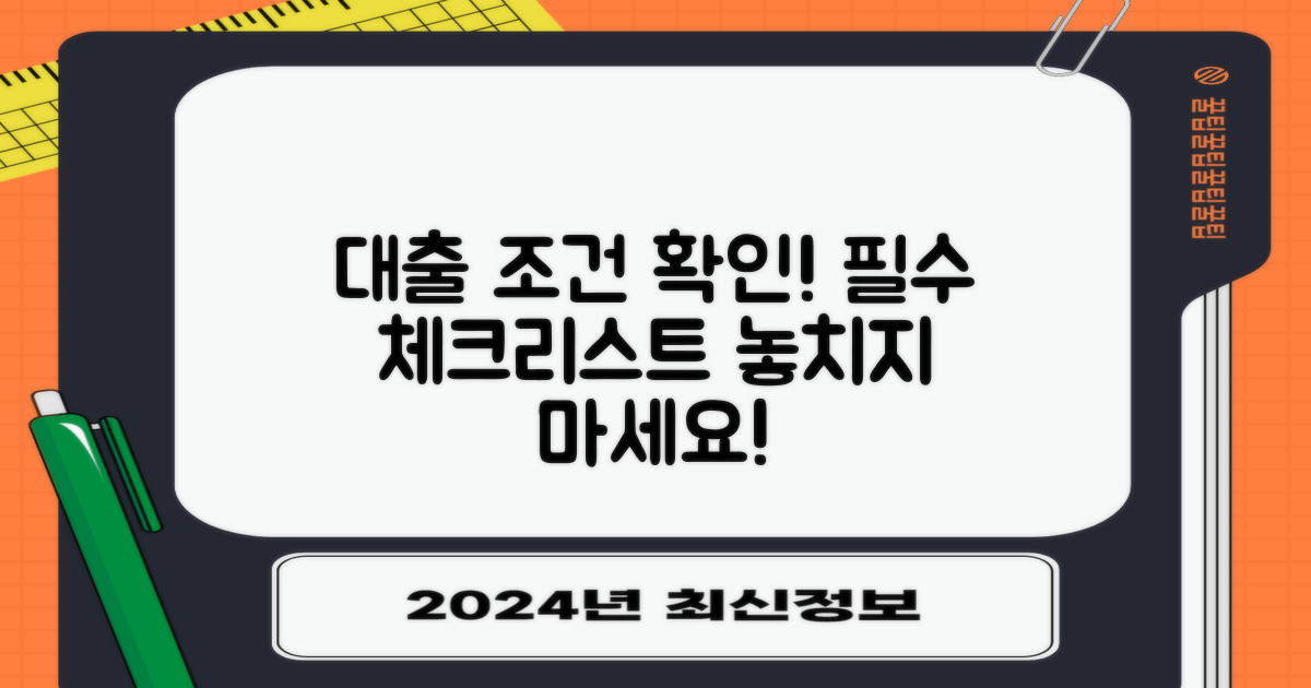 대출 조건을 체크하세요
