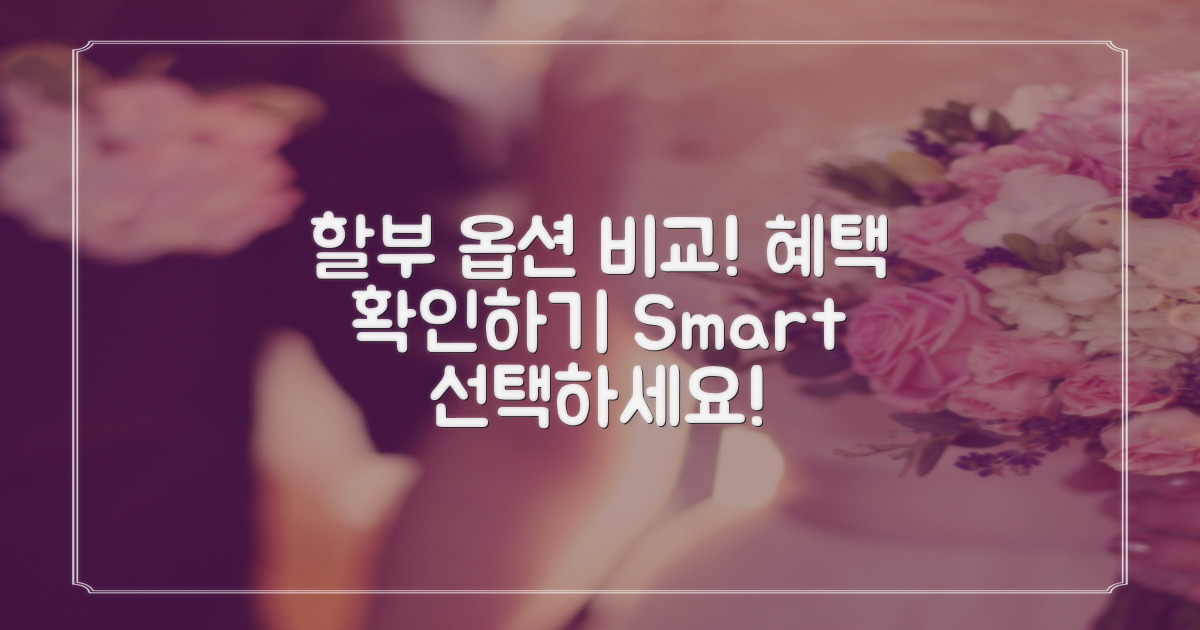 할부 옵션을 비교하세요