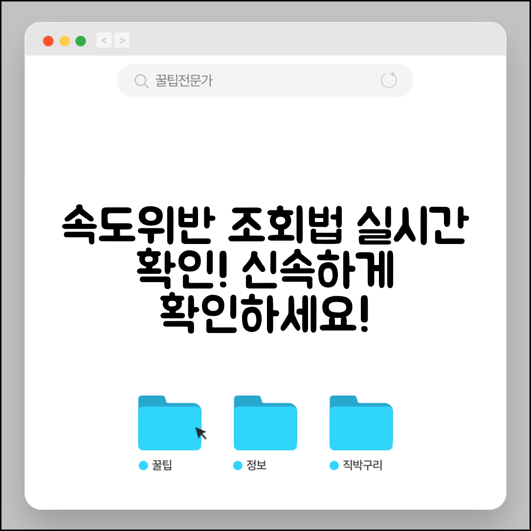 경찰청 속도위반 조회 방법 | 실시간 조회로 신속 확인