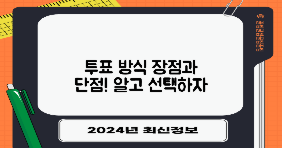 투표 방식의 장단점 분석