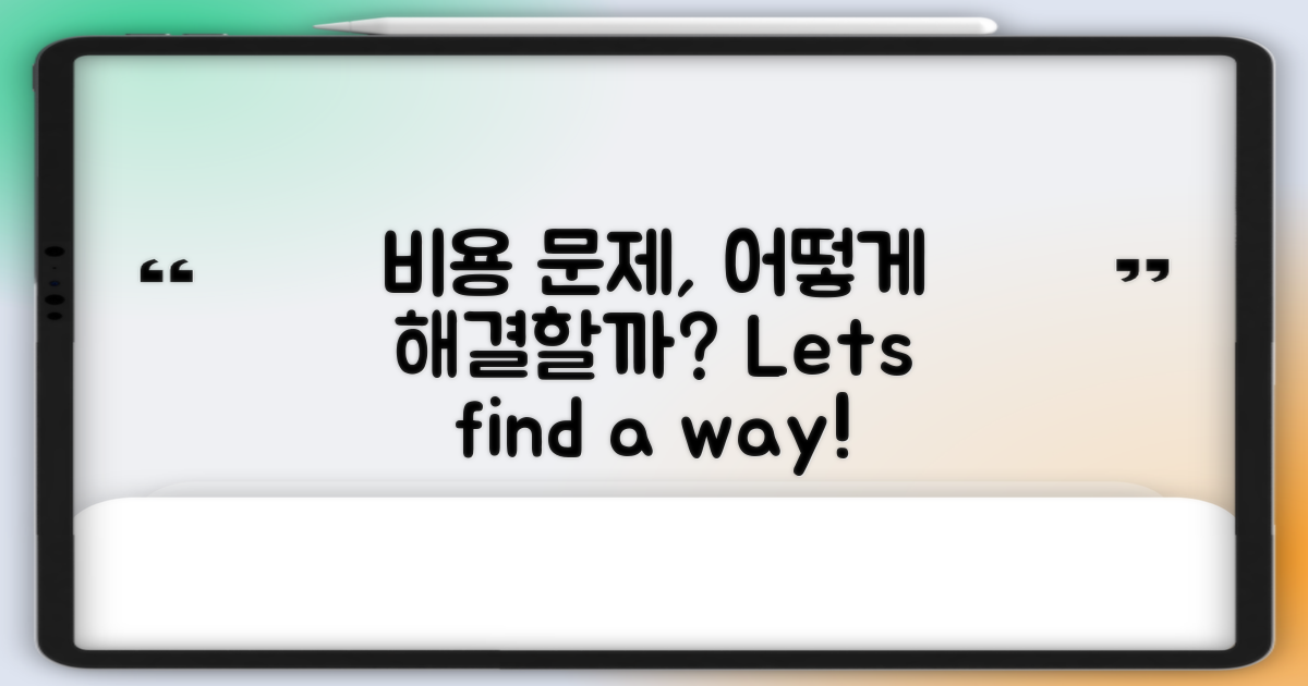 비용 문제는 어떻게 해결할까?
