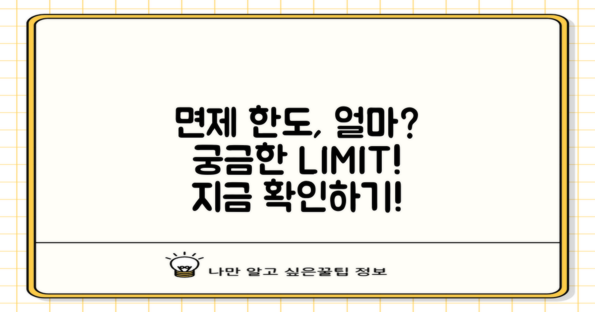 면제 한도는 얼마일까?