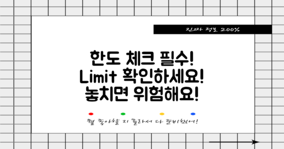 한도를 꼭 확인하세요