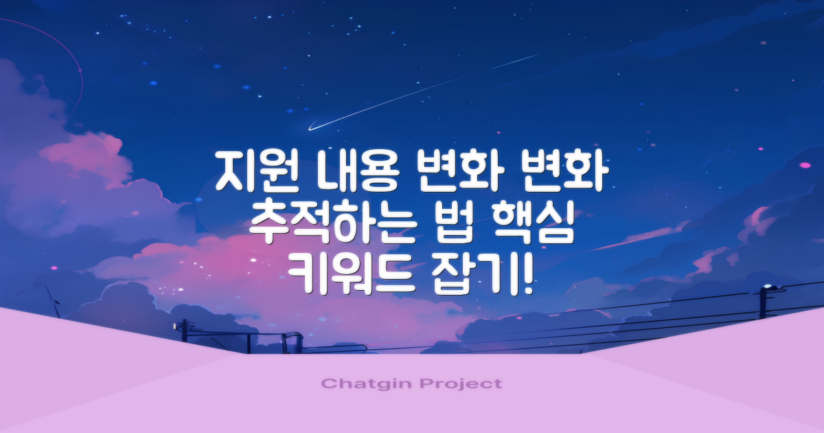 지원 내용의 변화 추적