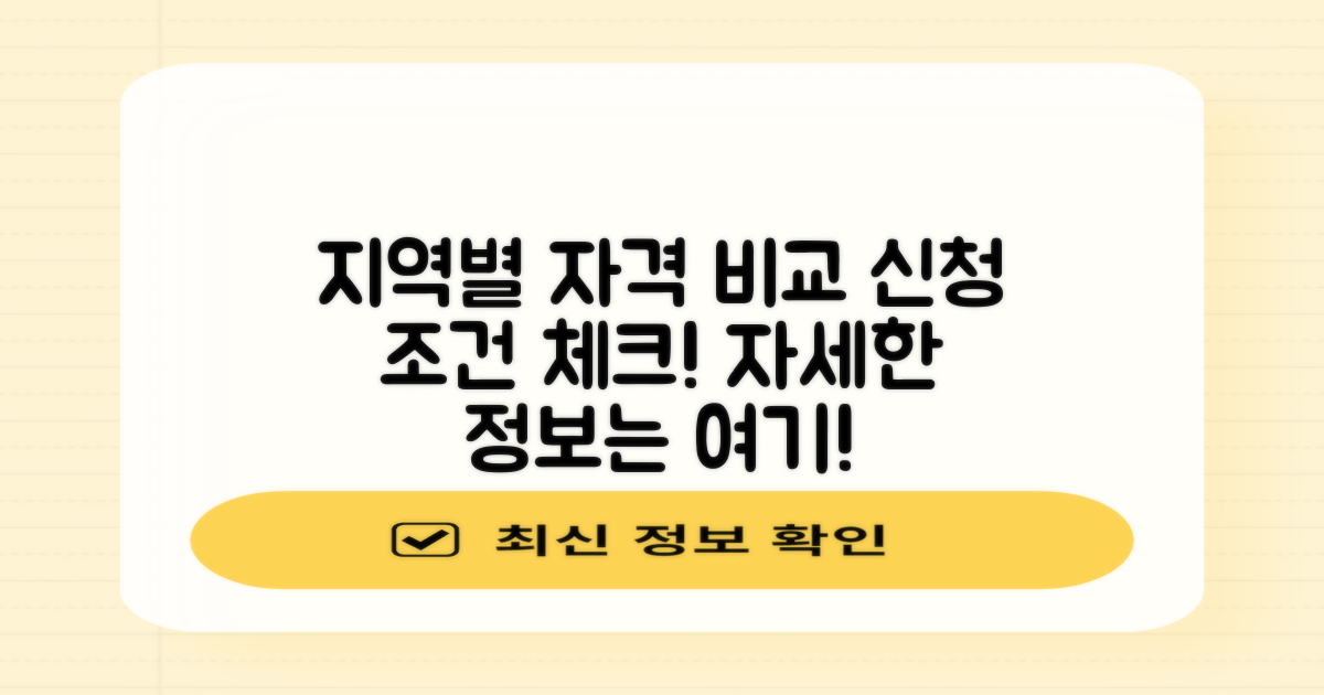 지역별 신청 자격 비교