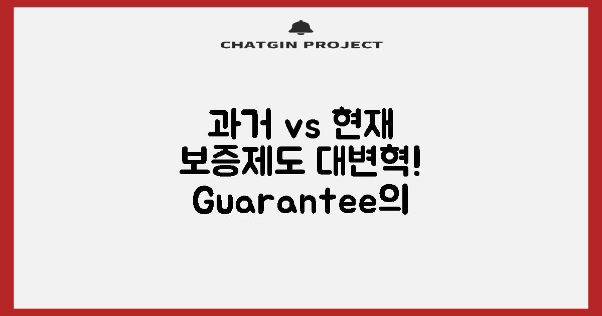 과거 vs 현재 보증제도