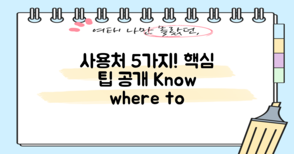 5가지 사용처 안내