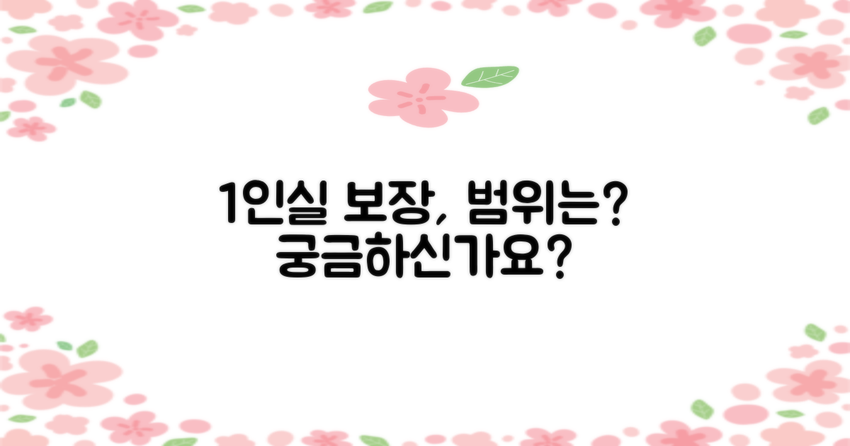1인실 보장 범위는 어떻게 되나?