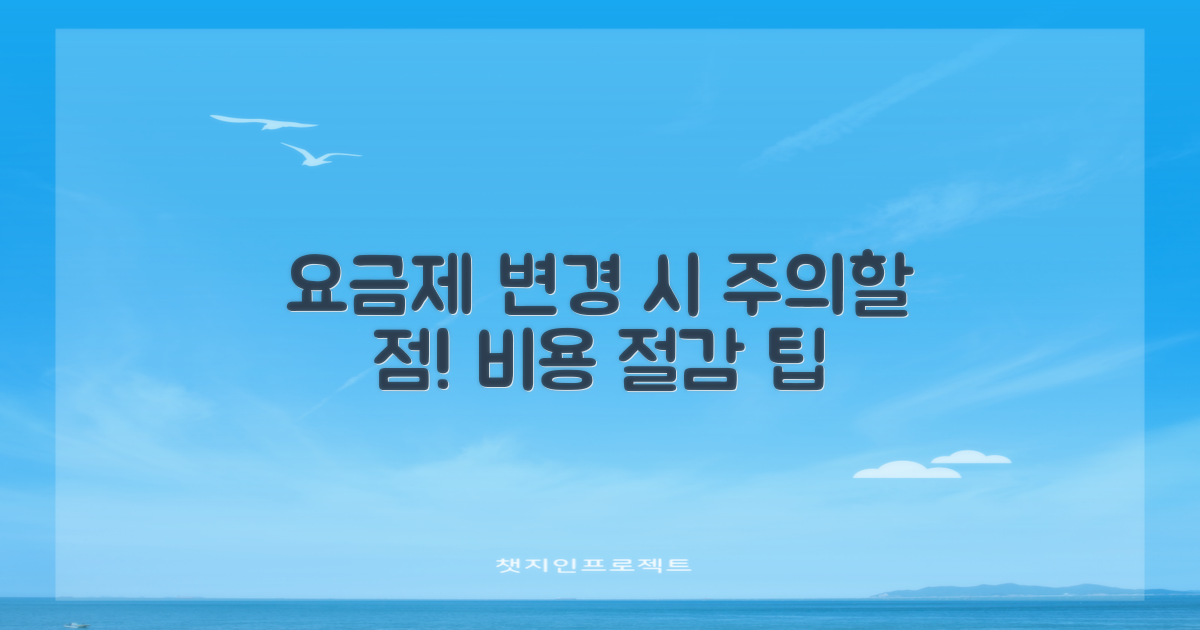 요금제 변경 시 주의점은?