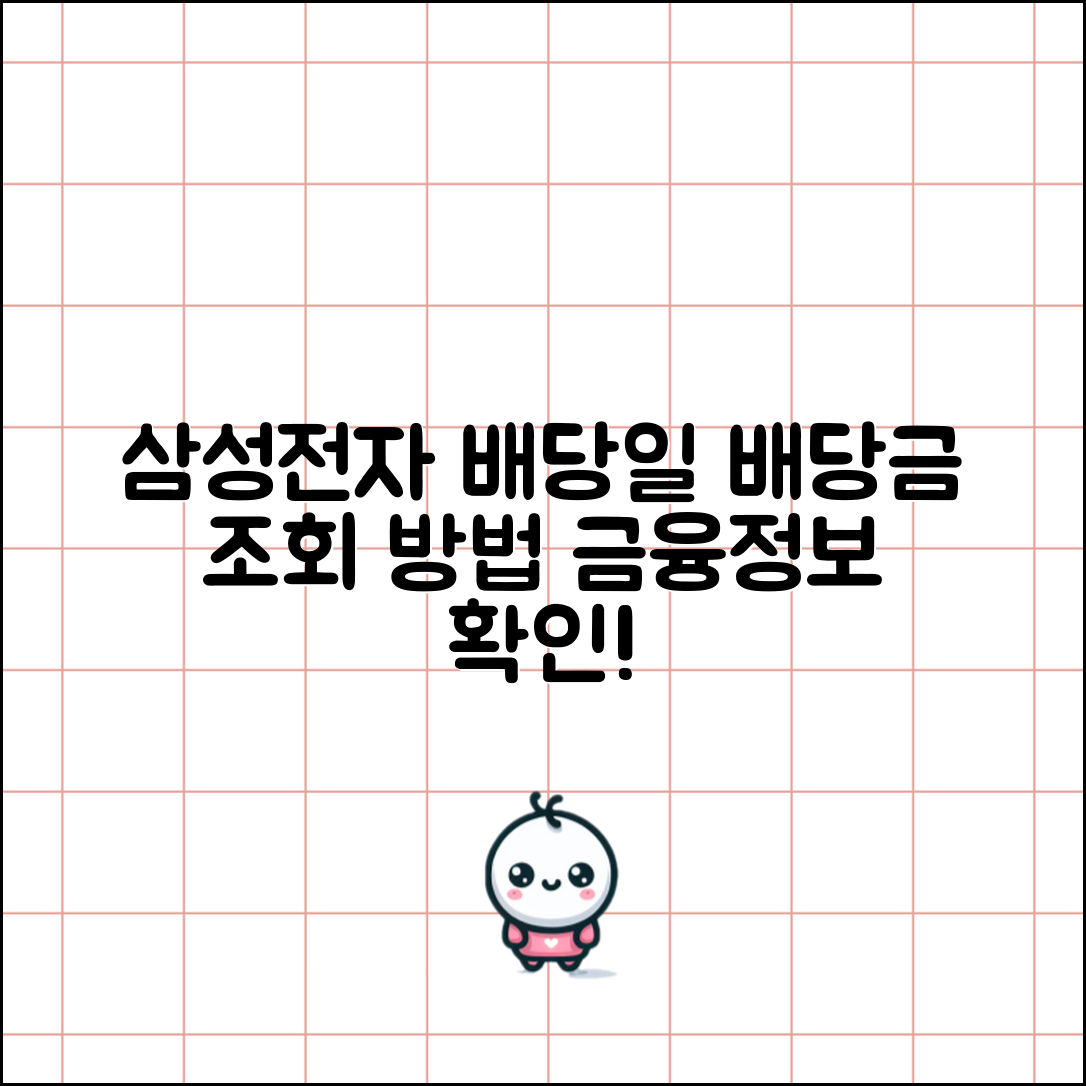 삼성전자 주식 배당 기준일과 배당금 조회 및 지급일 안내