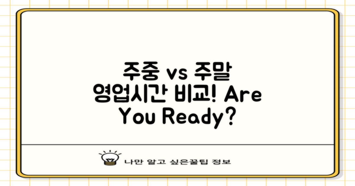 주중 vs 주말 영업시간