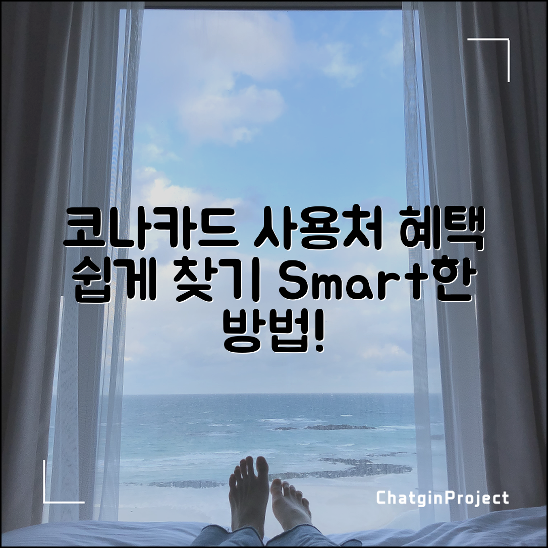 코나카드 사용처 및 혜택을 쉽게 확인하는 방법